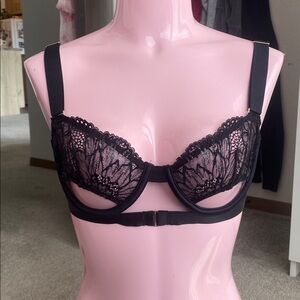 La SENZA Black Lace Bra With Cutouts